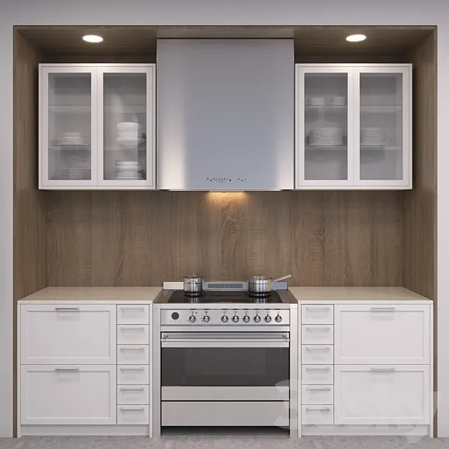 Kitchen Leicht Carre-FS 3D Model
