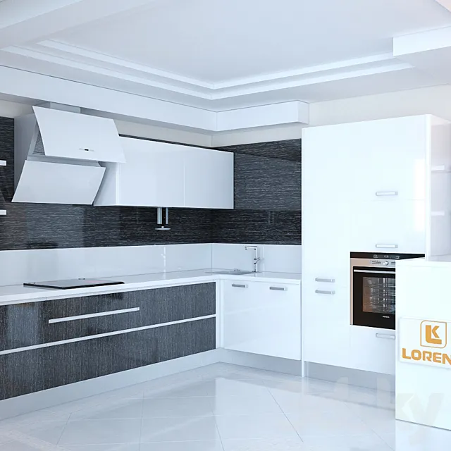 Kitchen Lorena Dune 3DModel