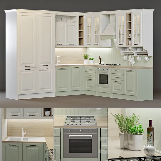 Kitchen Lorena Elegant 3DModel Kitchen Lorena Elegant 3DModel