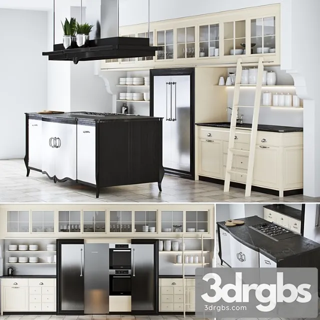 Kitchen marci cucine opera new classic 3D Model Download