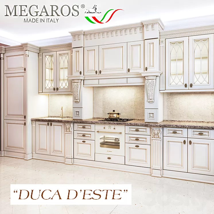 kitchen Megaros duca d'este 3D Model kitchen Megaros duca d'este 3D Model
