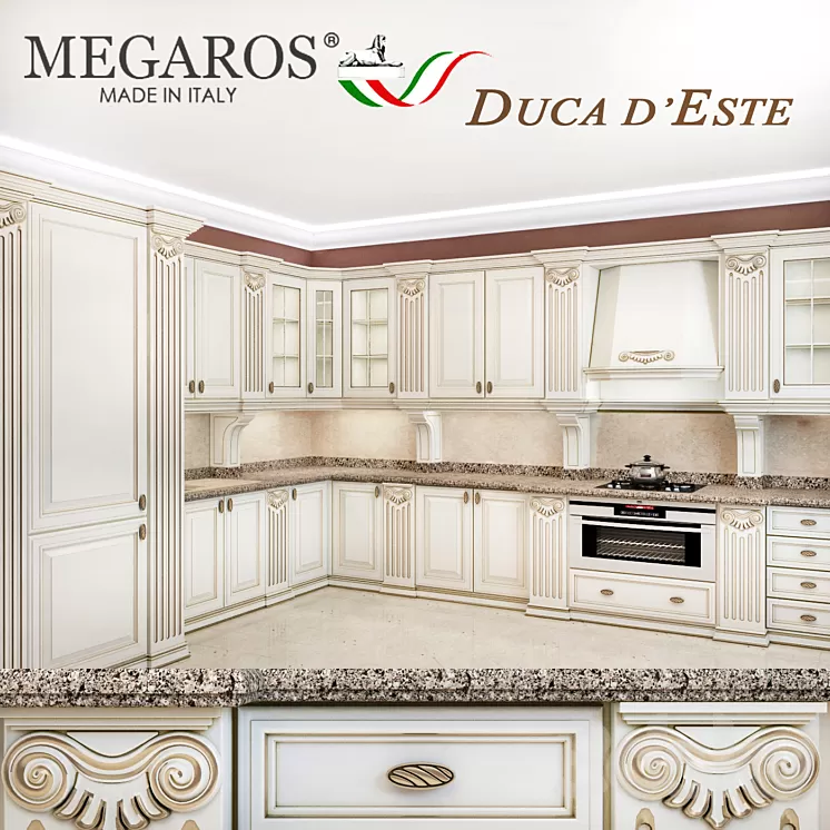 kitchen megaros. Model duca d'este 3D Model kitchen megaros. Model duca d'este 3D Model