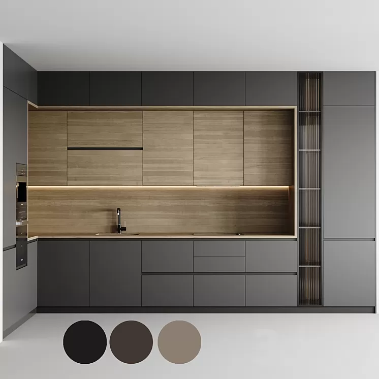 kitchen modern-009 3D Model Free Download kitchen modern-009 3D Model Free Download