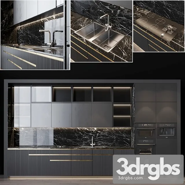 Kitchen modern 11 3D Model Download