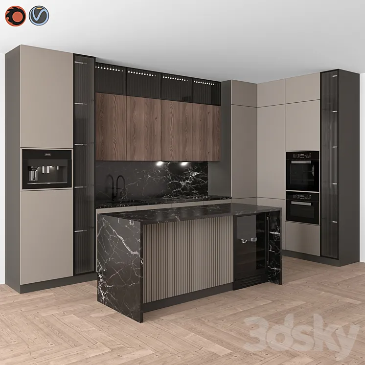 Kitchen Modern 16 (Corner Kitchen) 3D Model Free Download Kitchen Modern 16 (Corner Kitchen) 3D Model Free Download