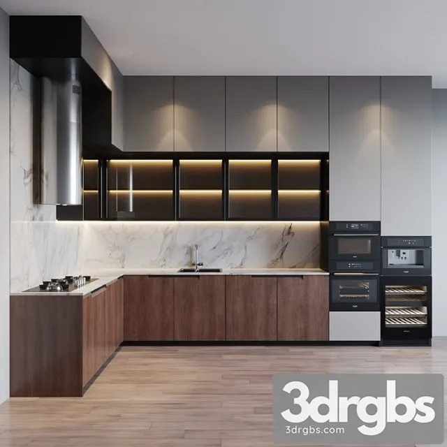 Kitchen modern 28 3D Model Download