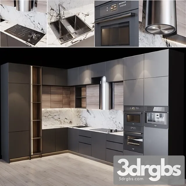 Kitchen Modern 4 3D Model Download