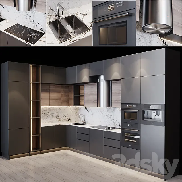 Kitchen Modern 4 3DModel Kitchen Modern 4 3DModel