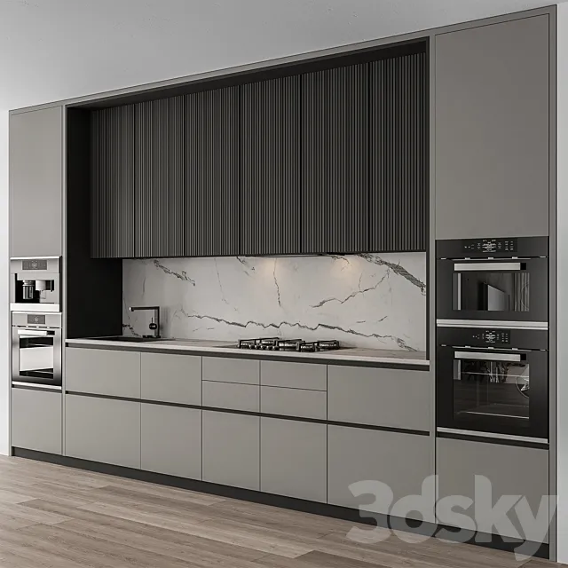 Kitchen Modern – Gray and Black Cabinets 97 3DModel
