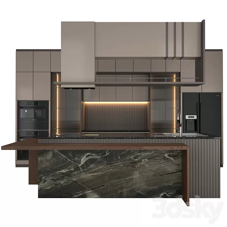 Kitchen modern style 2 3D Model Kitchen modern style 2 3D Model