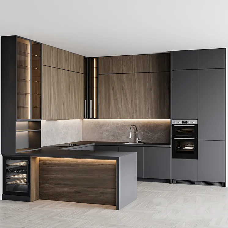 kitchen modern171 3D Model Free Download
