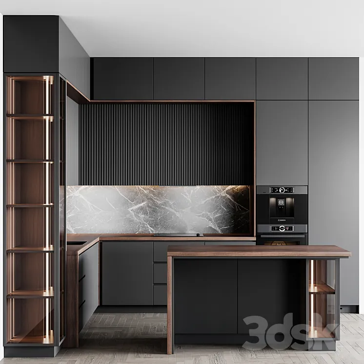 kitchen modern225 3D Model Free Download