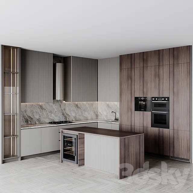 kitchen modern250 3D Model kitchen modern250 3D Model