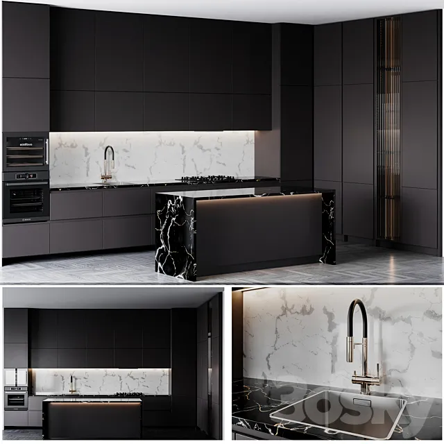 kitchen modern302 3D Model kitchen modern302 3D Model