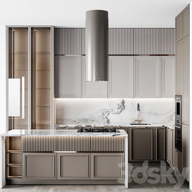 kitchen Neoclassic 282 3D Model kitchen Neoclassic 282 3D Model