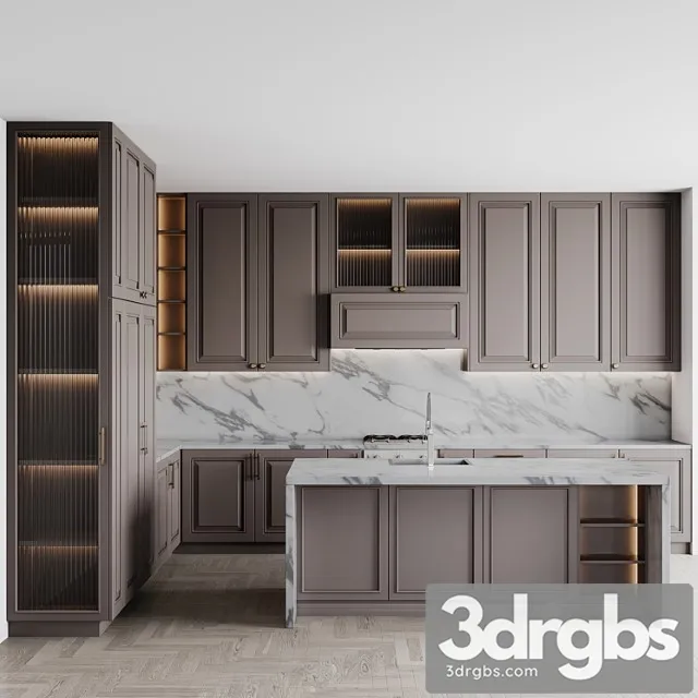 Kitchen Neoclassic129 3D Model Download