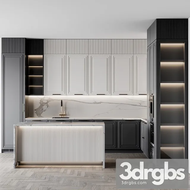 Kitchen Neoclassic211 3D Model Download