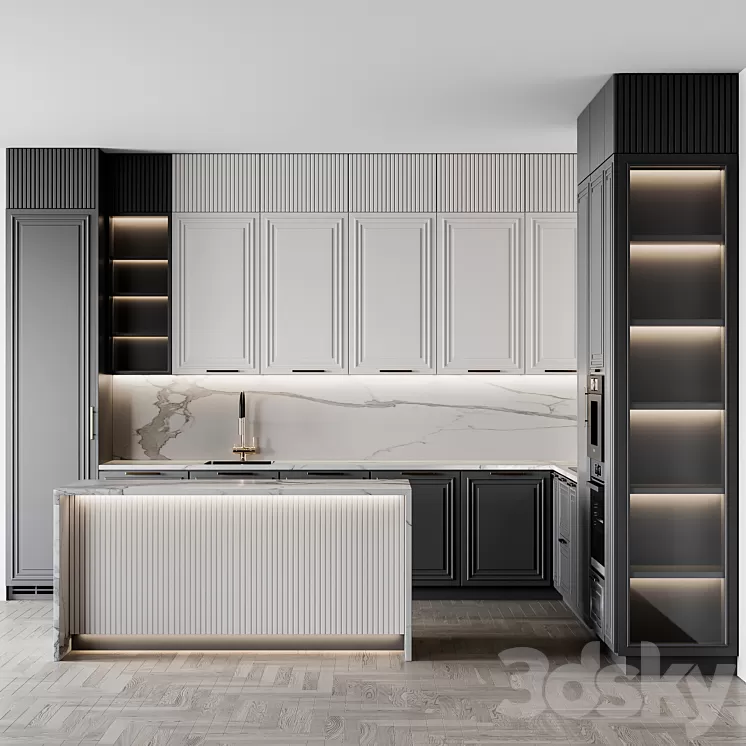 kitchen Neoclassic211 3D Model Free Download kitchen Neoclassic211 3D Model Free Download