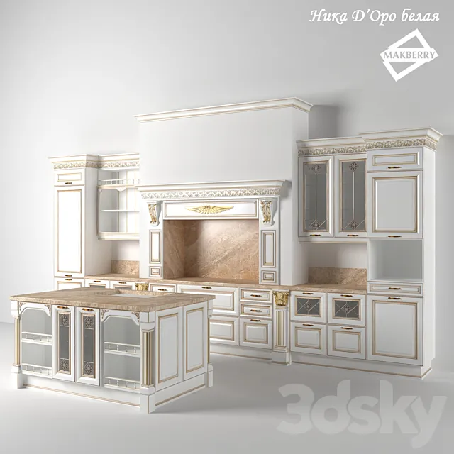 Kitchen Nick D’Oro White. 3DModel