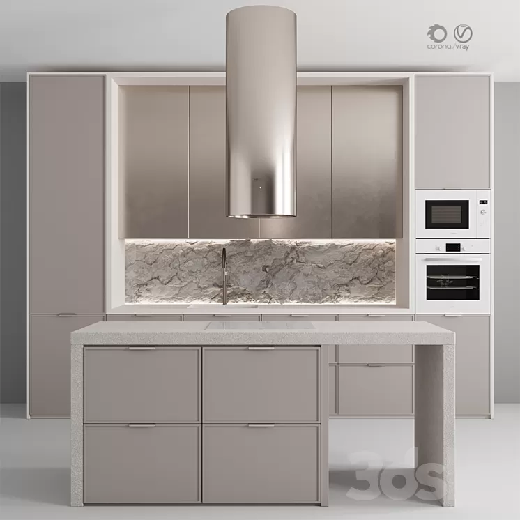 “Kitchen No. 108 “”Stone Beige””” 3D Model Free Download “Kitchen No. 108 “”Stone Beige””” 3D Model Free Download