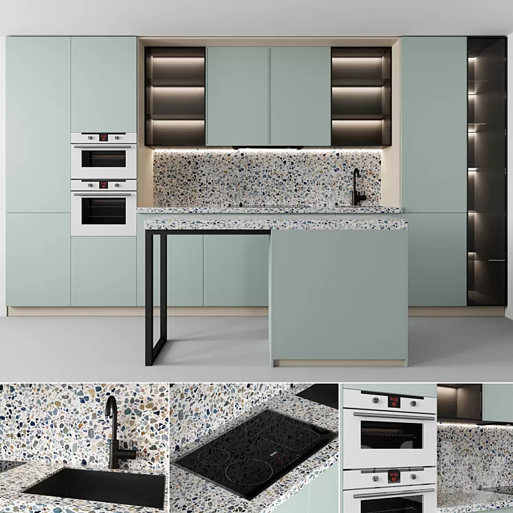 Kitchen No. 3 3D Model Kitchen No. 3 3D Model