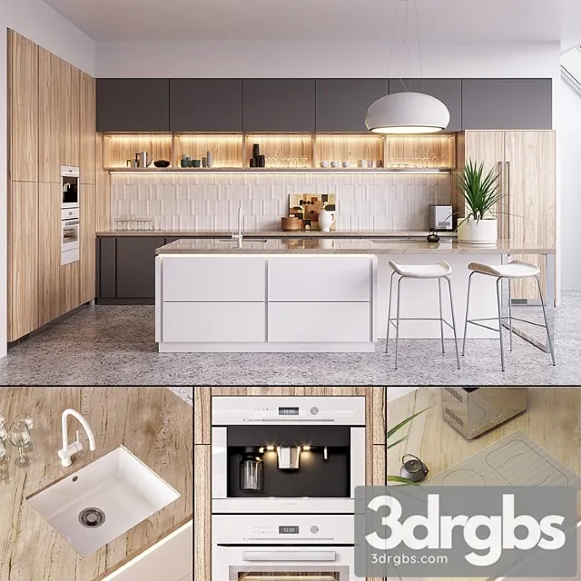 Kitchen nolte nature (vray ggx corona pbr) 3D Model Download