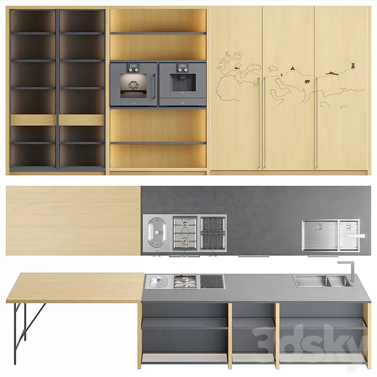 Kitchen Old Line Industrial 2 3D Model Kitchen Old Line Industrial 2 3D Model