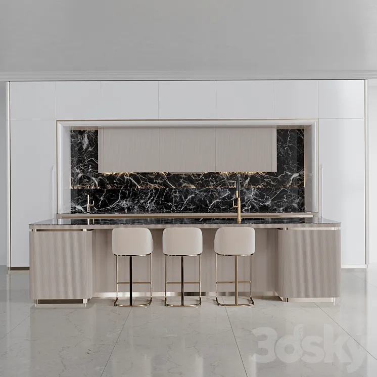 Kitchen OLDLINE Glamor Alta 3 3D Model Free Download