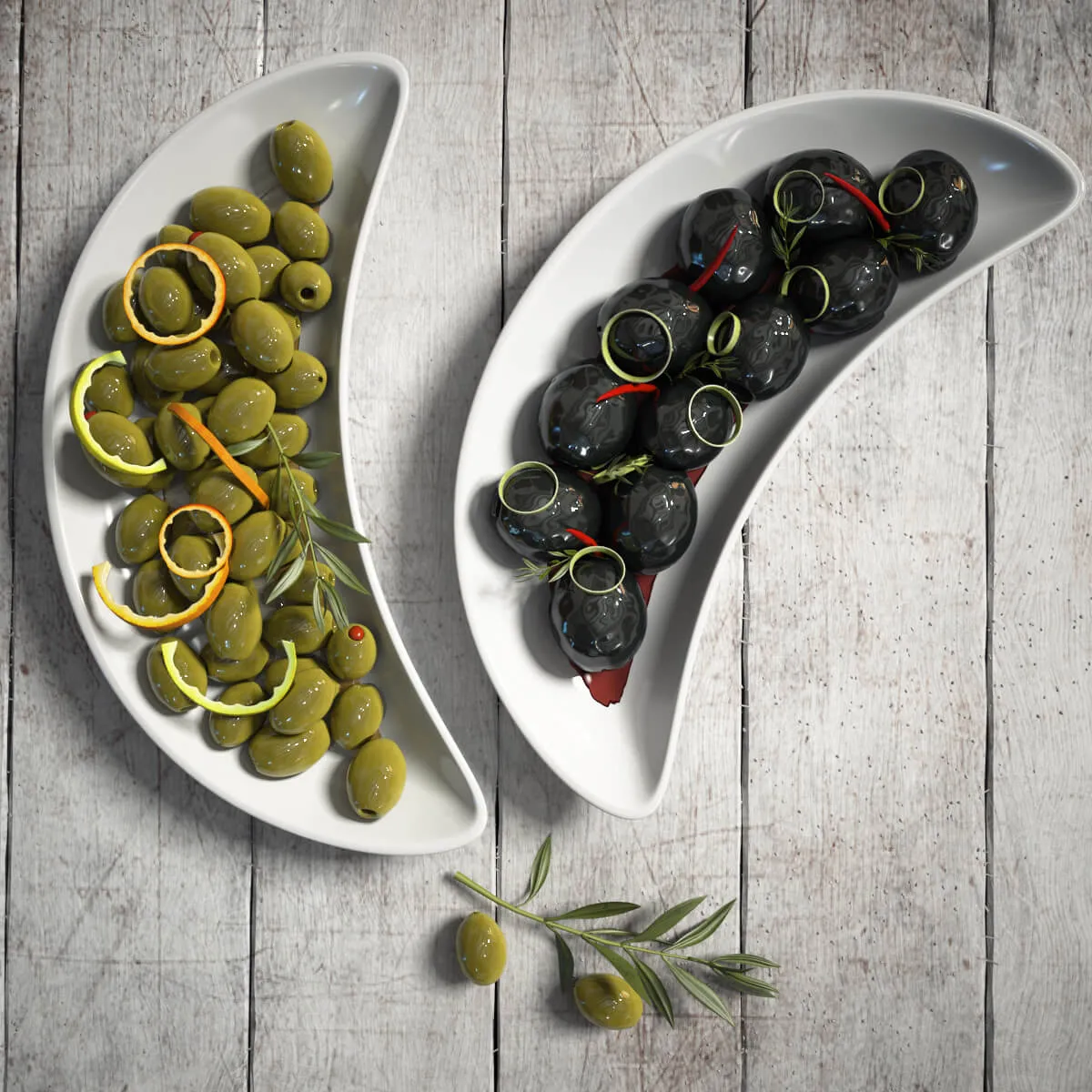 kitchen – Olives in a plate 88 3D Model