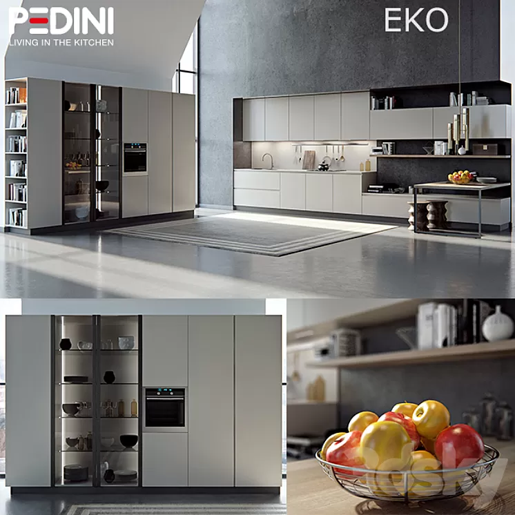 Kitchen Pedini Eko set2 (v-ray) 3D Model Kitchen Pedini Eko set2 (v-ray) 3D Model