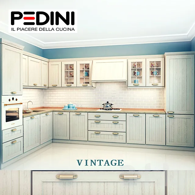 kitchen Pedini. model Vintage 3DModel