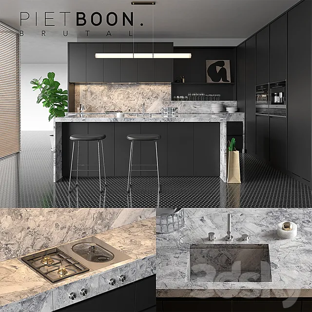 Kitchen Piet Boon BRUTAL (vray GGX. corona PBR) 3DModel - 3DSKY Decor ...