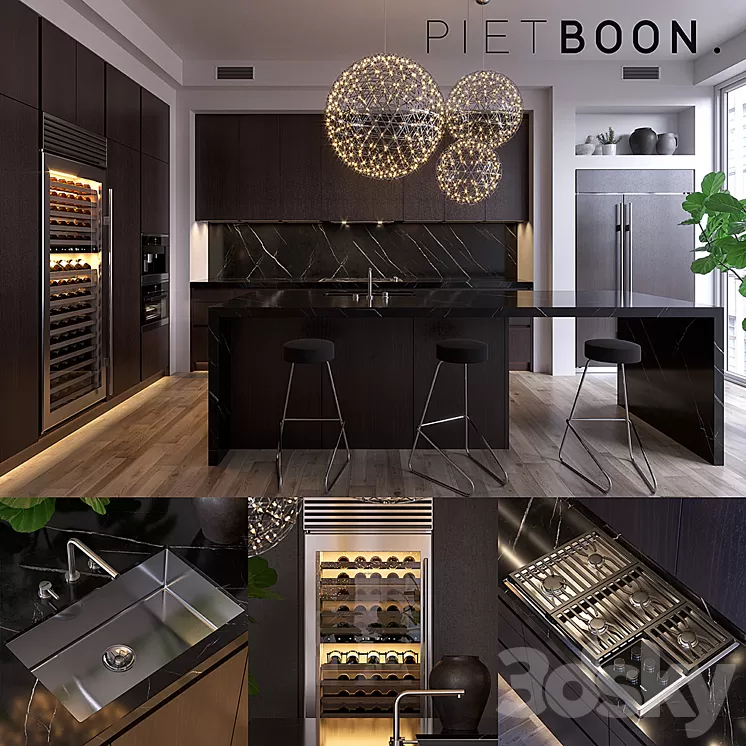 Kitchen Piet Boon SIGNATURE 2 (vray GGX corona PBR) 3D Model Kitchen Piet Boon SIGNATURE 2 (vray GGX corona PBR) 3D Model