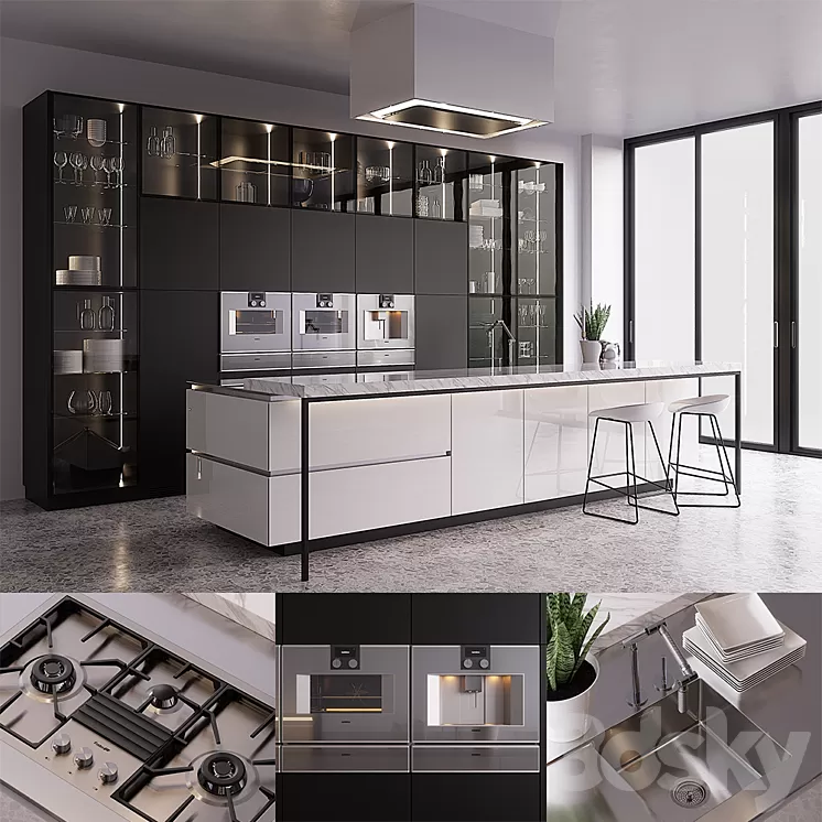 Kitchen Poliform Artex (vray GGX corona PBR) 3D Model Kitchen Poliform Artex (vray GGX corona PBR) 3D Model