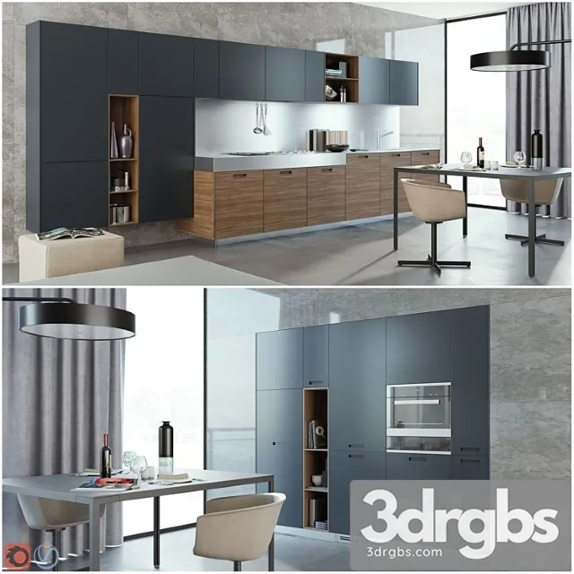Kitchen Poliform Kyton Varenna 1 3D Model Download