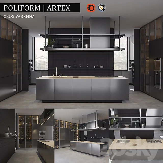 Kitchen Poliform Varenna Artex 3DModel