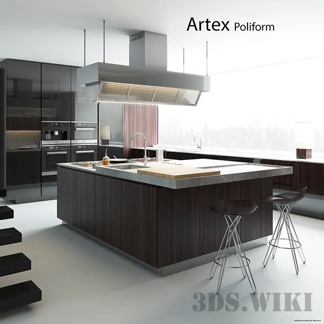 kitchen – Poliform Varenna Artex kitchens 3D Model