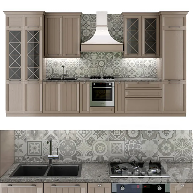 Kitchen portofino 3D Model Kitchen portofino 3D Model