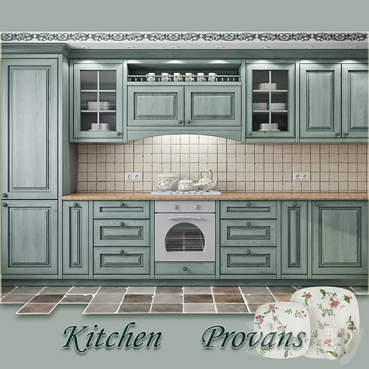 Kitchen "Provence" 3D Model Kitchen "Provence" 3D Model