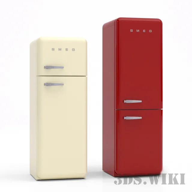 kitchen – Refrigerator SMEG 3D Model kitchen – Refrigerator SMEG 3D Model