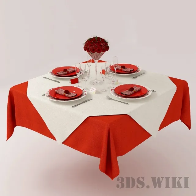 kitchen – Romantic style setting 3D Model