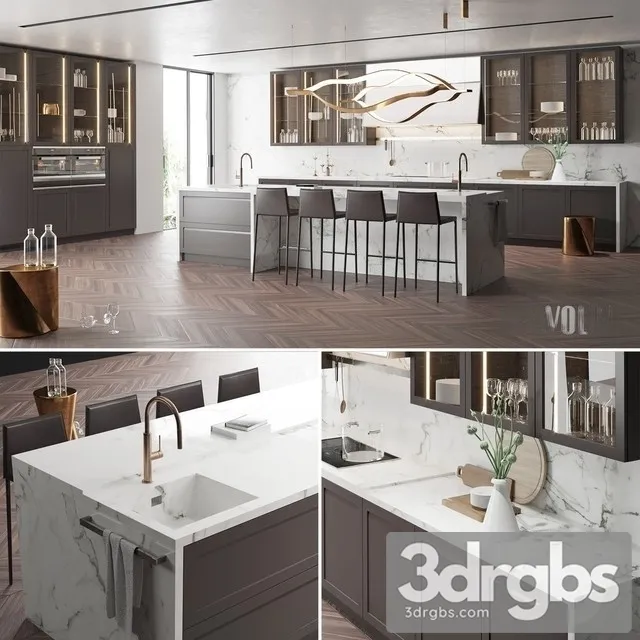 Kitchen Scavolini Carattere 3D Model Download