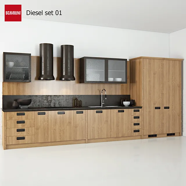 Kitchen Scavolini Diesel set 01 3DModel