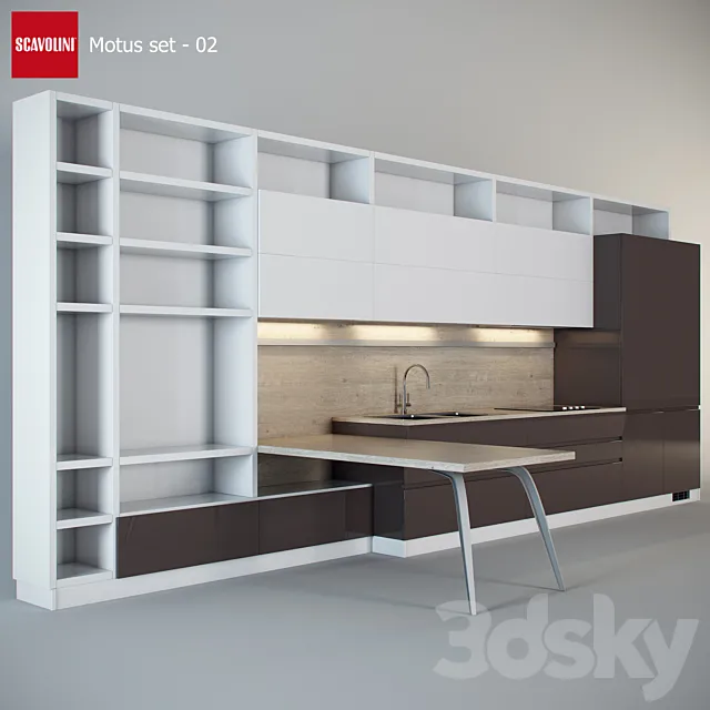 Kitchen Scavolini – Motus set 2 3DModel