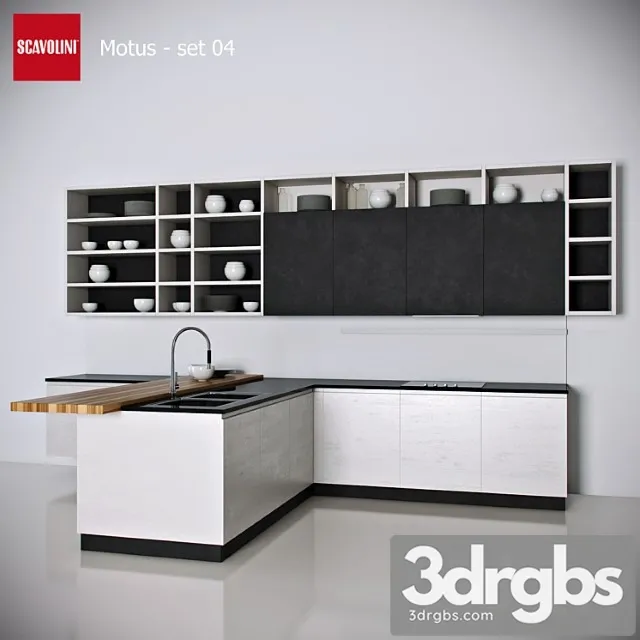 Kitchen Scavolini Motus Set 4 3D Model Download