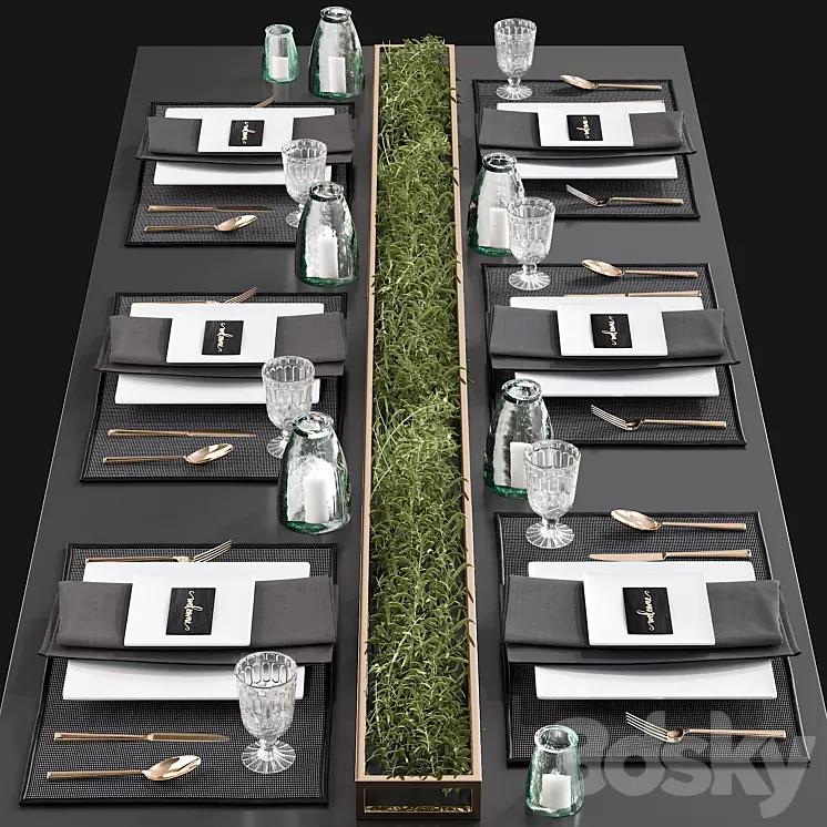 Kitchen Serving Table 3 3D Model