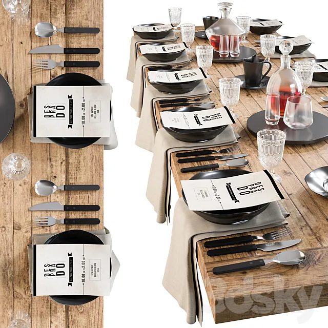 Kitchen Serving Table 4 3DModel