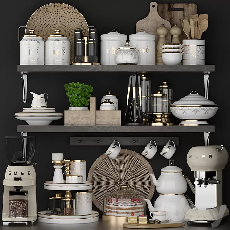 Kitchen set 001 3D Model Free Download Kitchen set 001 3D Model Free Download