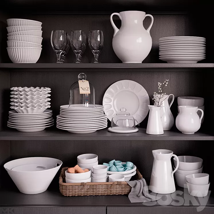 Kitchen Set 02 3D Model Free Download