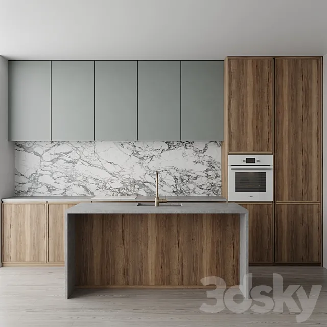 Kitchen set 11 3D Model Kitchen set 11 3D Model